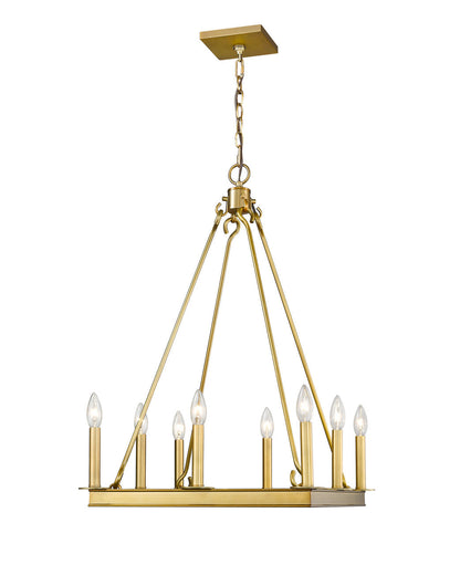 Z-Lite Barclay 8 Light Chandelier in Olde Brass 482S-8-20OBR