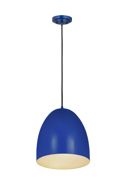 Z-Lite Z-Studio 1 Light Pendant in Blue 6012P12-BLU