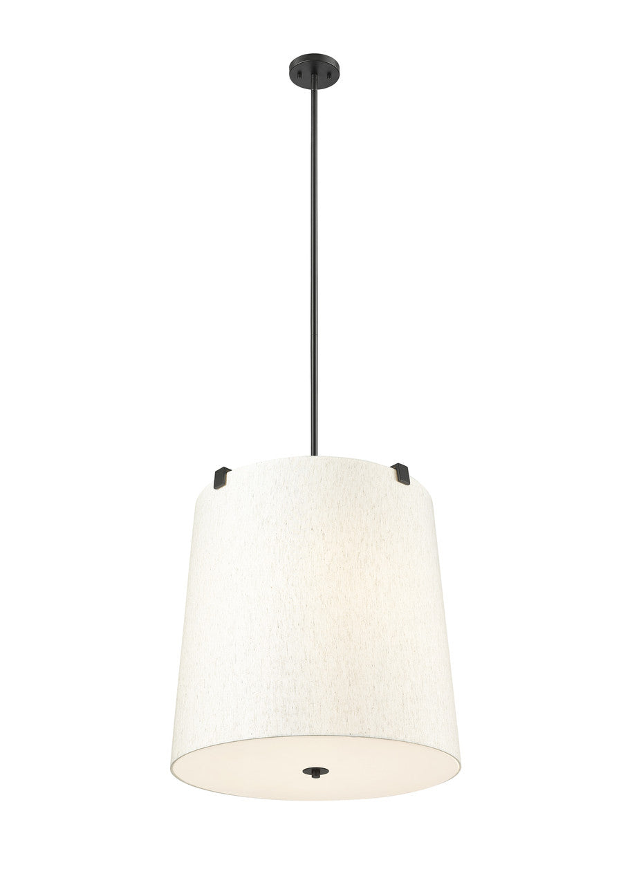 Z-Lite Weston 6 Light Pendant in Matte Black 3502P24-MB