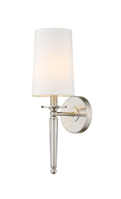 Z-Lite Avery 1 Light Wall Sconce in Brushed Nickel 810-1S-BN