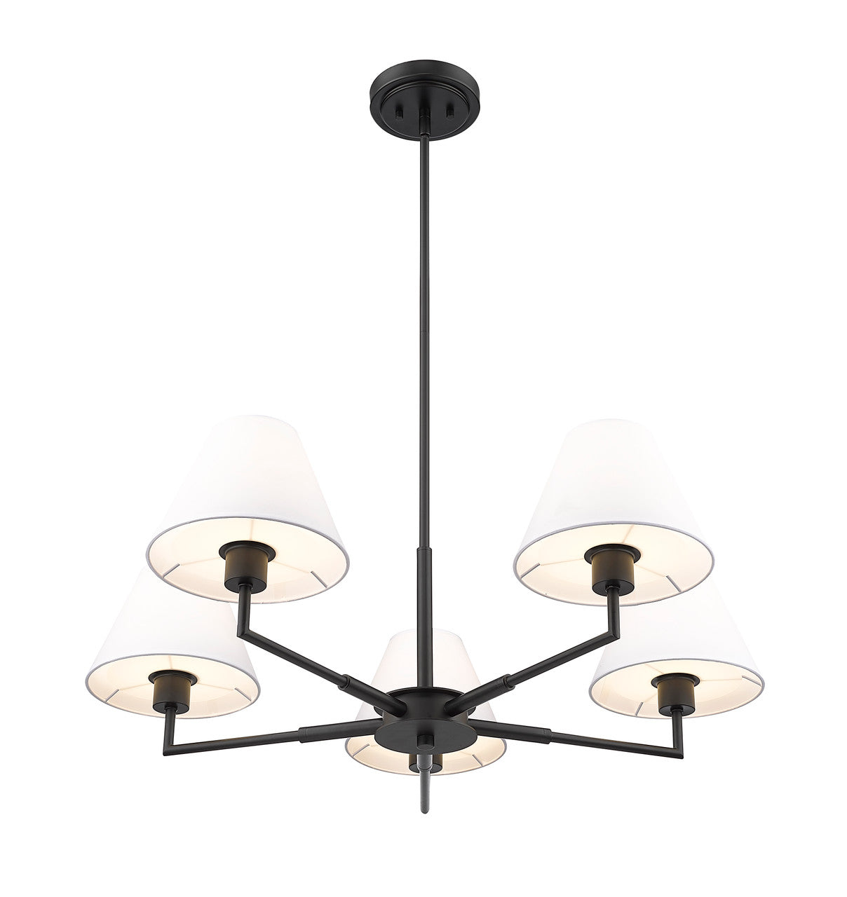 Z-Lite Leila 5 Light Chandelier in Matte Black 744-34R-MB