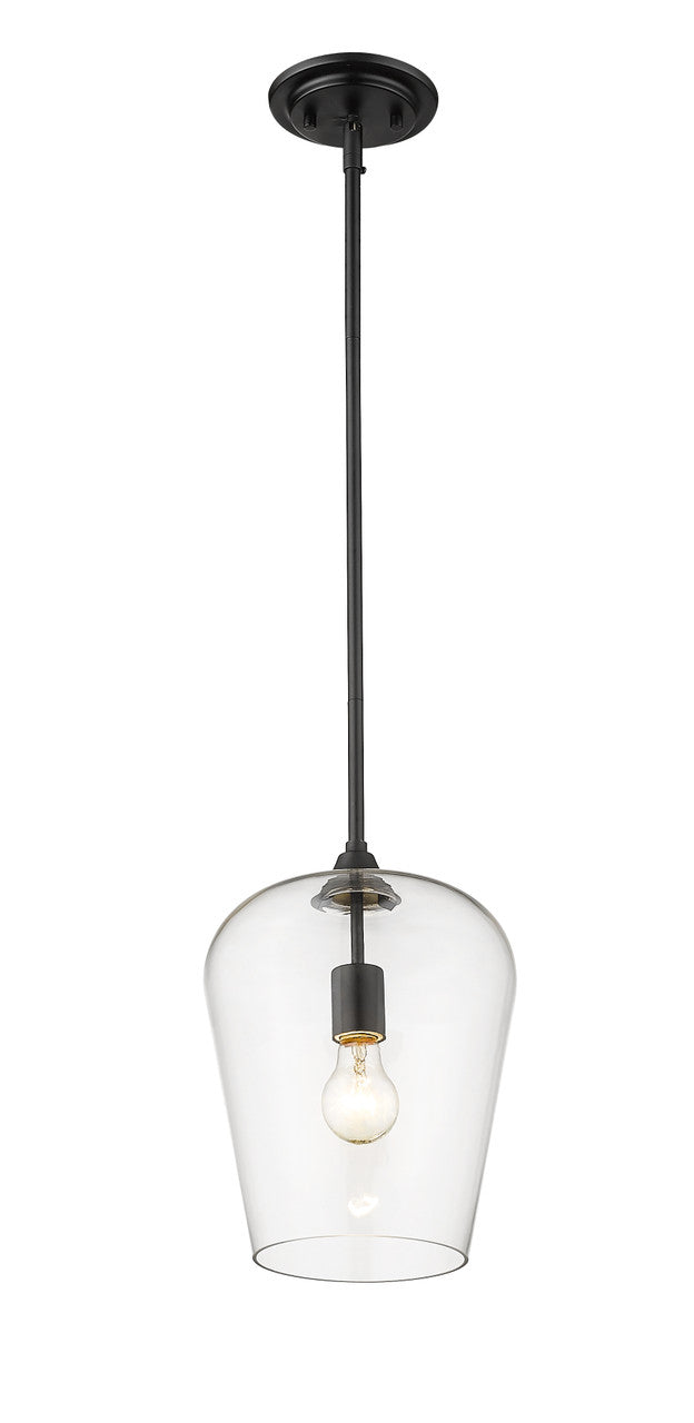 Z-Lite Joliet 1 Light Pendant in Matte Black 473P9-MB