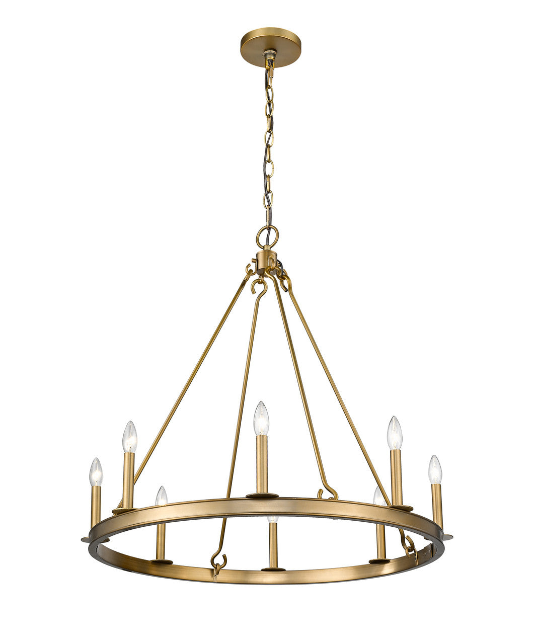 Z-Lite Barclay 8 Light Chandelier in Olde Brass 482R-8OBR