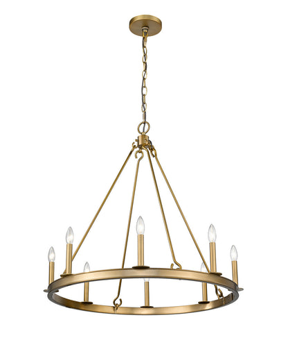 Z-Lite Barclay 8 Light Chandelier in Olde Brass 482R-8OBR