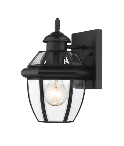 Z-Lite Westover 1 Light Outdoor Wall Light in Black 580XS-BK