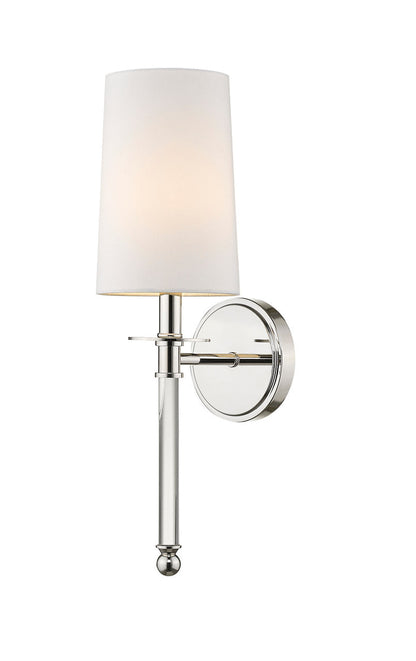 Z-Lite Mila 1 Light Wall Sconce in Polished Nickel 808-1S-PN