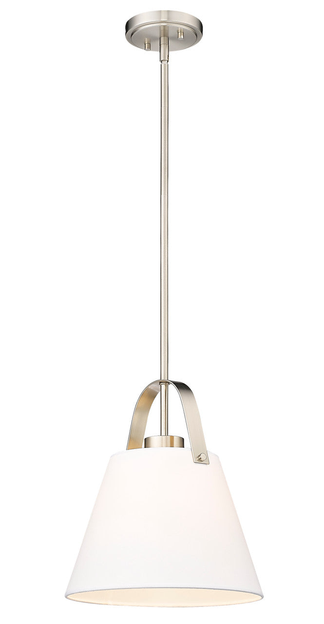 Z-Lite Z-Studio 1 Light Pendant in Brushed Nickel 743P12-BN