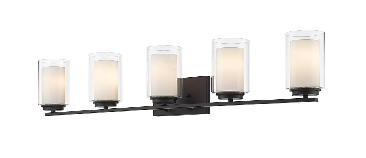 Z-Lite Willow 5 Light Vanity in Matte Black 426-5V-MB