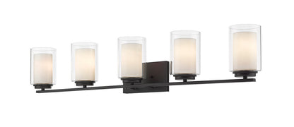 Z-Lite Willow 5 Light Vanity in Matte Black 426-5V-MB