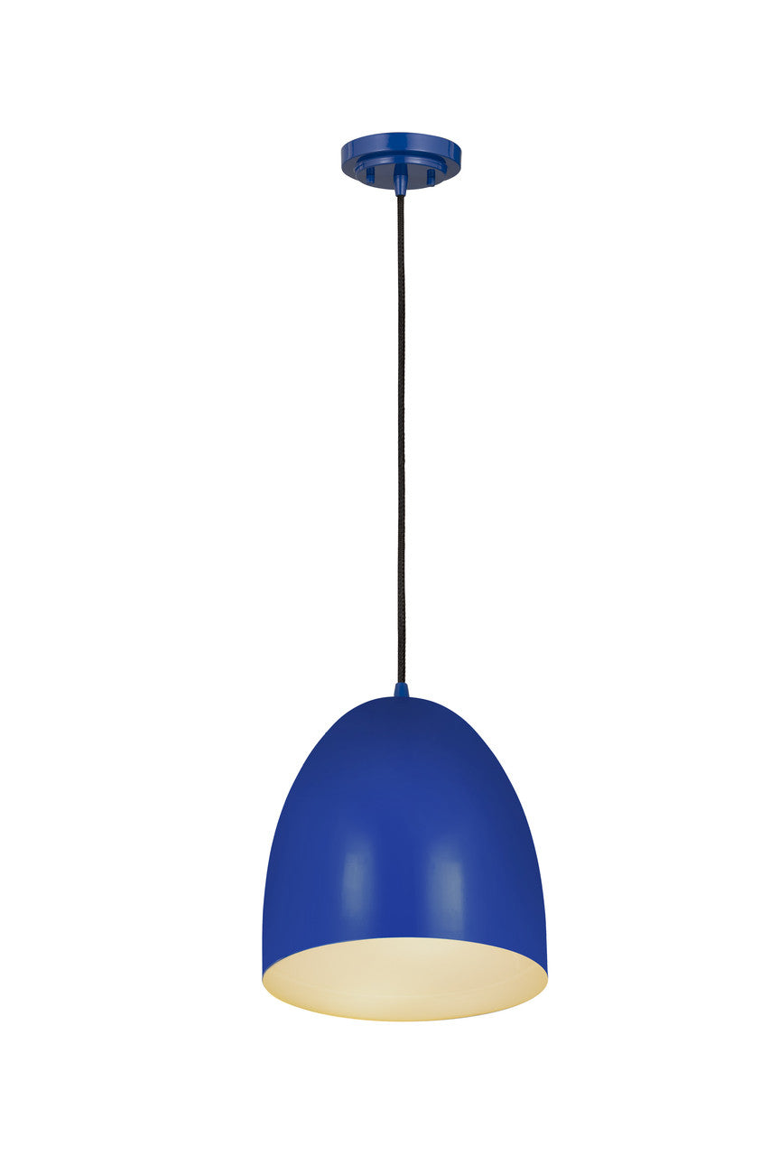 Z-Lite Z-Studio 1 Light Pendant in Blue 6012P9-BLU