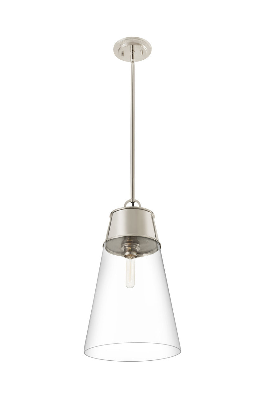 Z-Lite Wentworth 1 Light Pendant in Polished Nickel 2300P12-PN