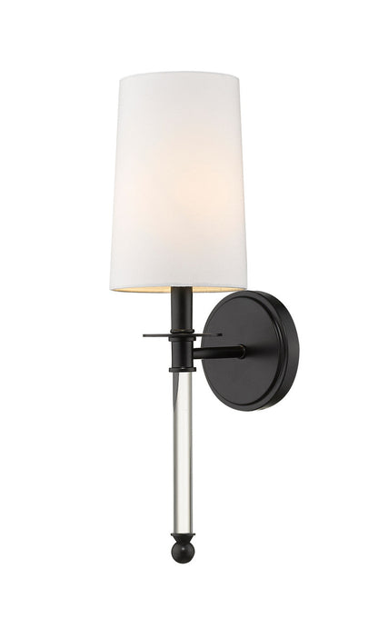 Z-Lite Mila 1 Light Wall Sconce in Matte Black 808-1S-MB