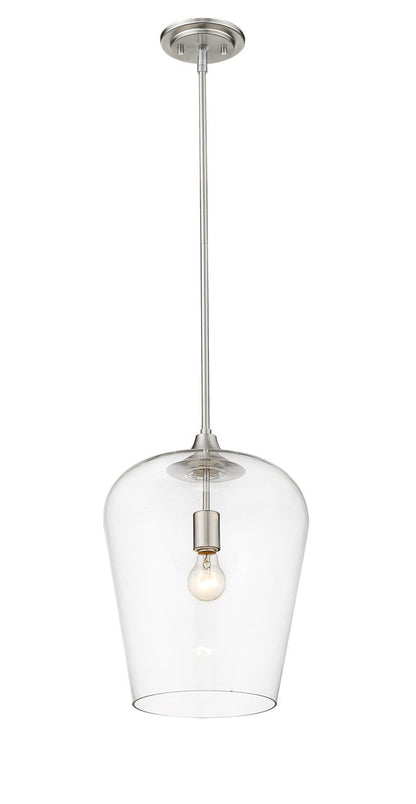 Z-Lite Joliet 1 Light Pendant in Brushed Nickel 473P12-BN