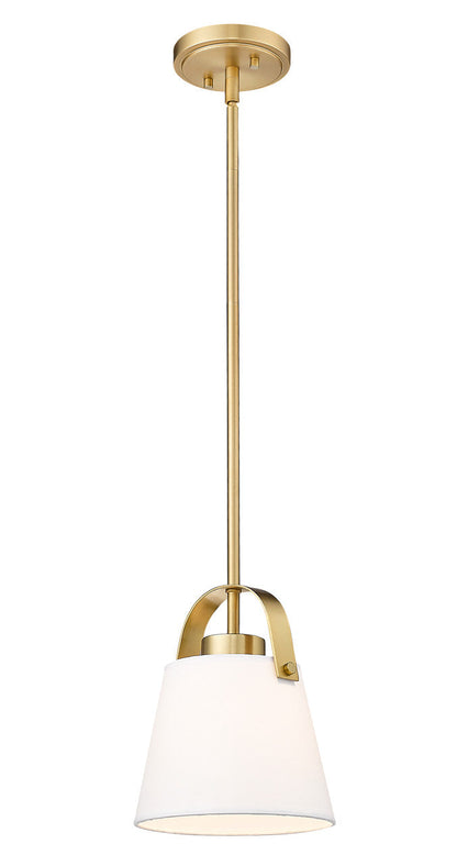 Z-Lite Z-Studio 1 Light Pendant in Heritage Brass 743P8-HBR