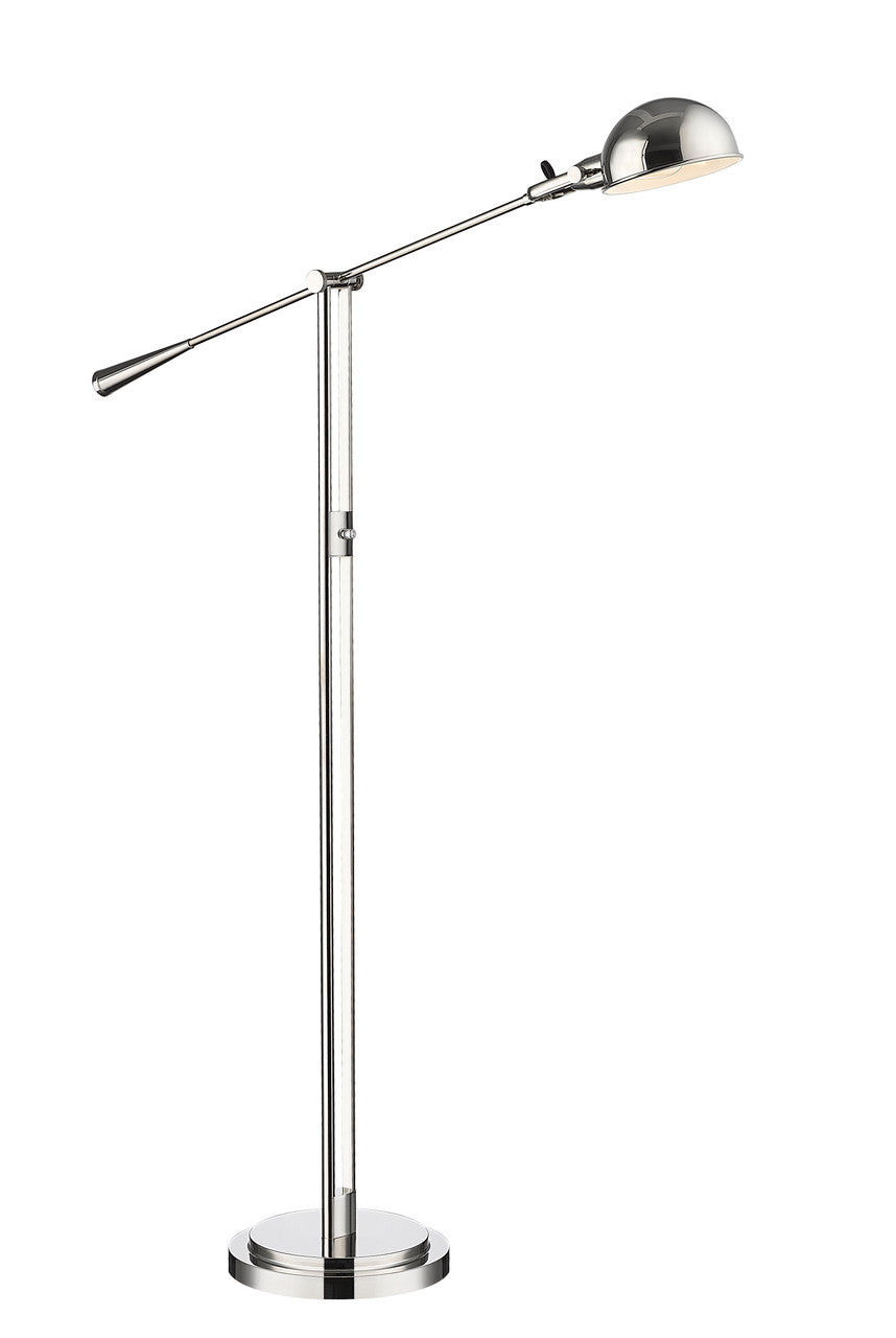 Z-Lite Grammercy Park 1 Light Floor Lamp in Polished Nickel 741FL-PN