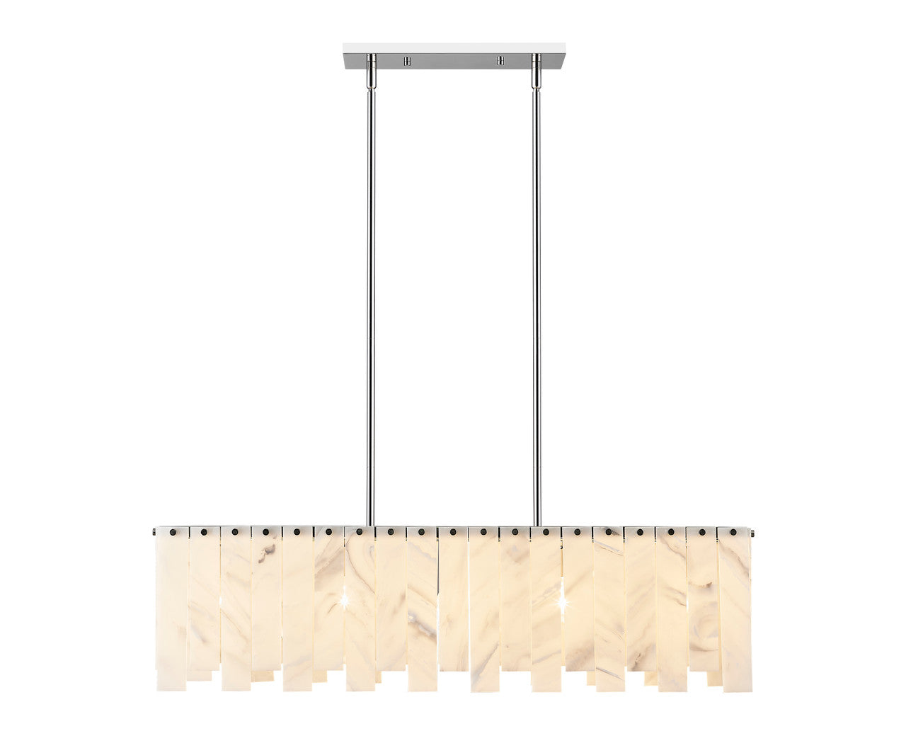 Z-Lite Viviana 5 Light Linear Chandelier in Polished Nickel 345-40L-PN