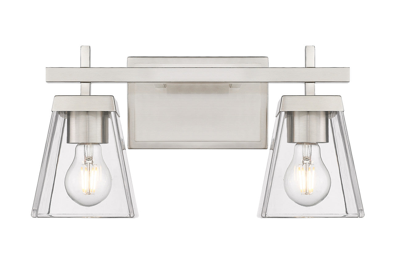 Z-Lite Lauren 2 Light Vanity in Brushed Nickel 819-2V-BN