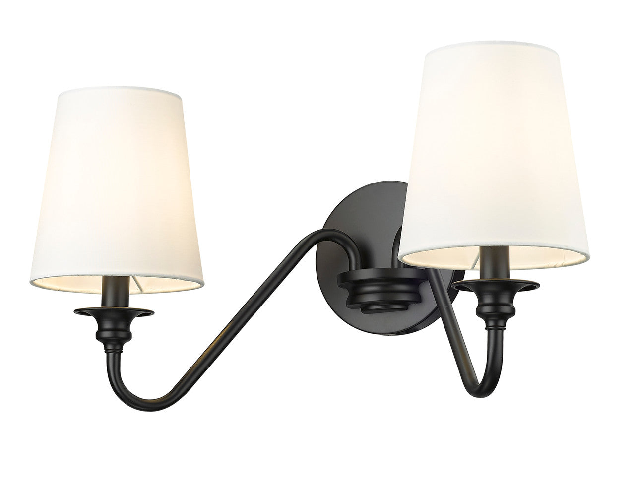 Z-Lite Gianna 2 Light Wall Sconce in Matte Black 7509-2S-MB