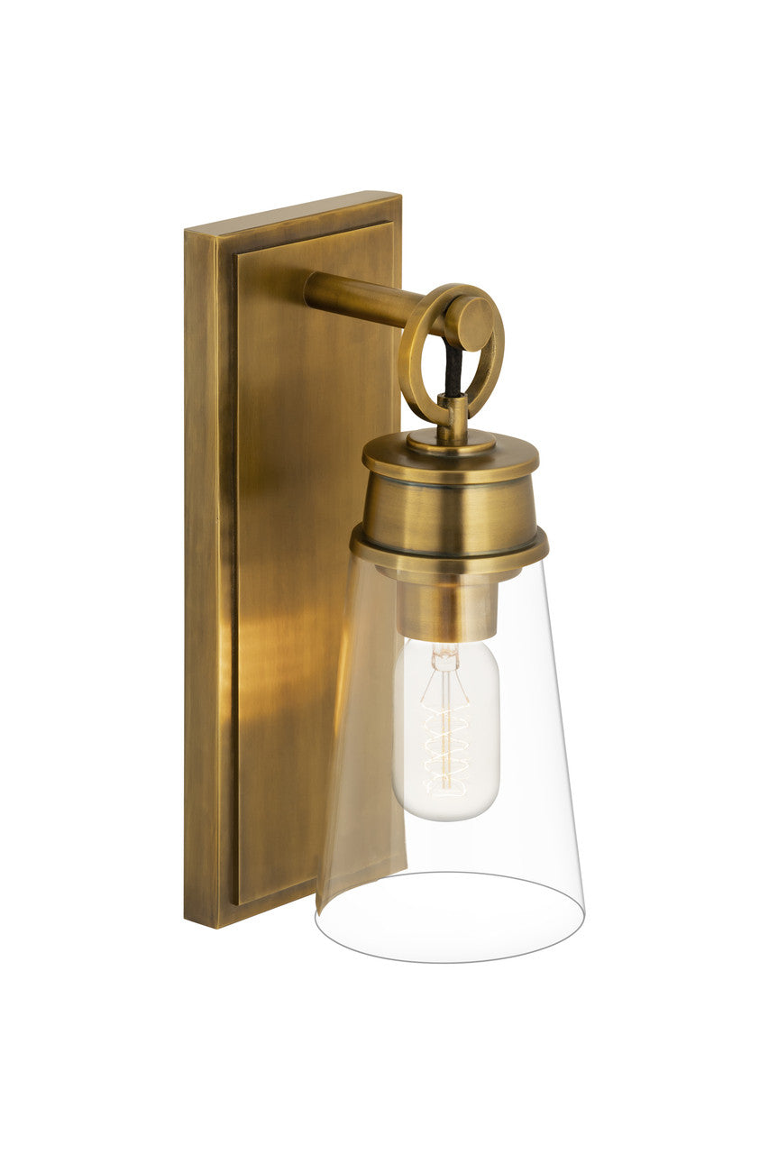 Z-Lite Wentworth 1 Light Wall Sconce in Rubbed Brass 2300-1SS-RB