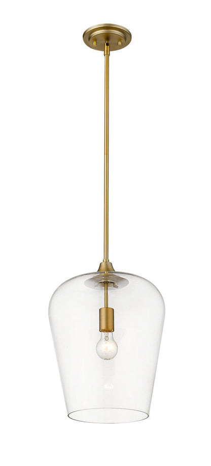 Z-Lite Joliet 1 Light Pendant in Olde Brass 473P12-OBR