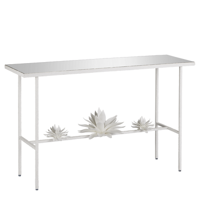 Currey & Co. Sisalana White Console Table 4000-0167