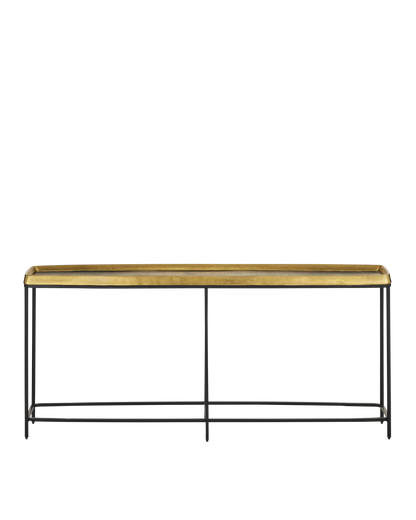 Currey & Co. Tanay Brass Console Table 4000-0150