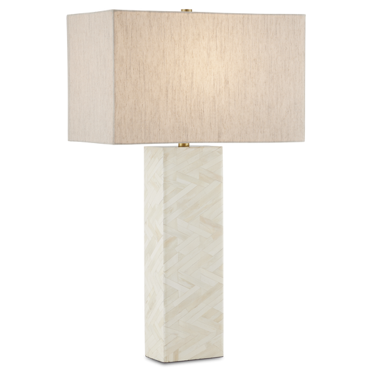 Currey & Co. 30.5" Elegy White Bone Table Lamp 6000-0867