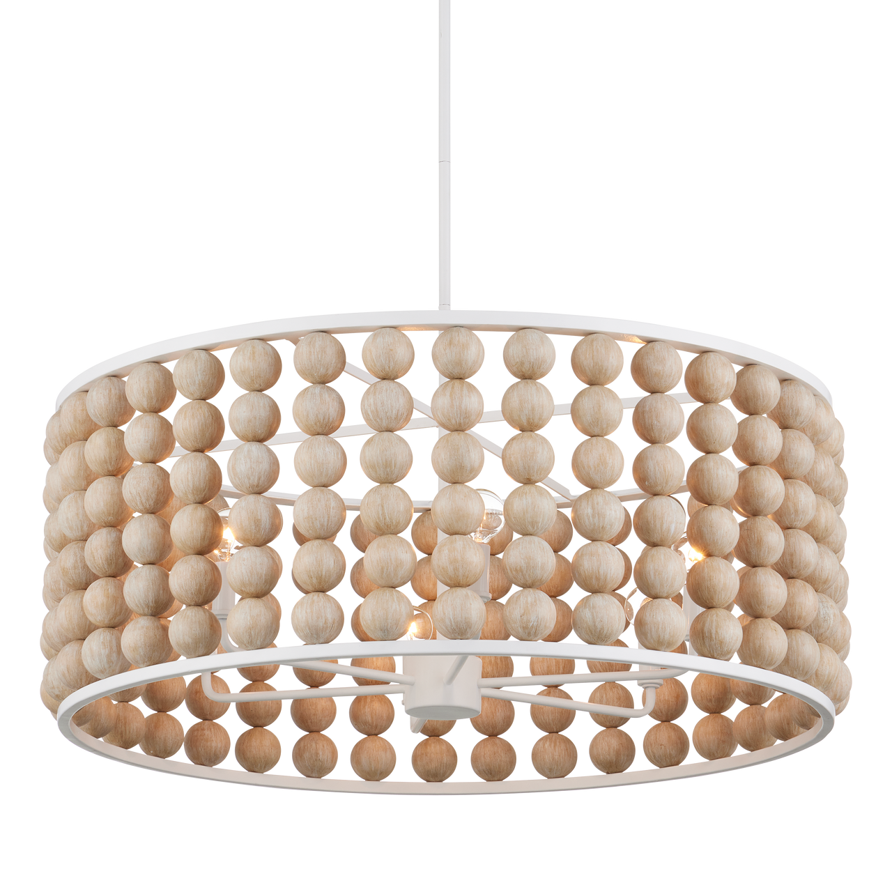 Currey & Co. Holcroft 32.25" Sandstone 6-Light Chandelier 9000-1139