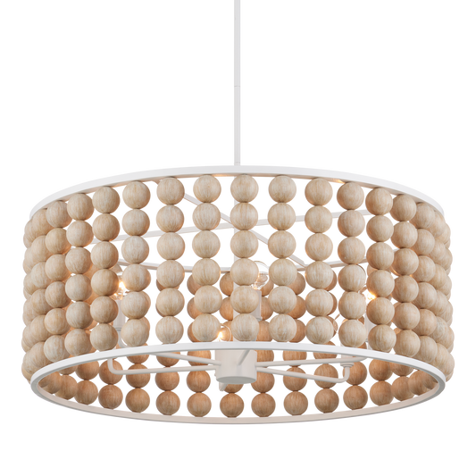 Currey & Co. Holcroft 32.25" Sandstone 6-Light Chandelier 9000-1139