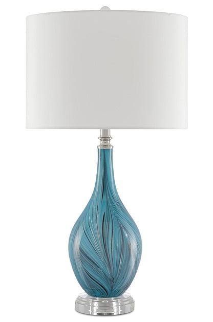 Currey & Co. Lupo Aqua Table Lamp 6000-0497