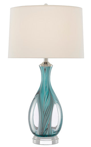 Currey & Co. Eudoxia Blue Table Lamp 6000-0520