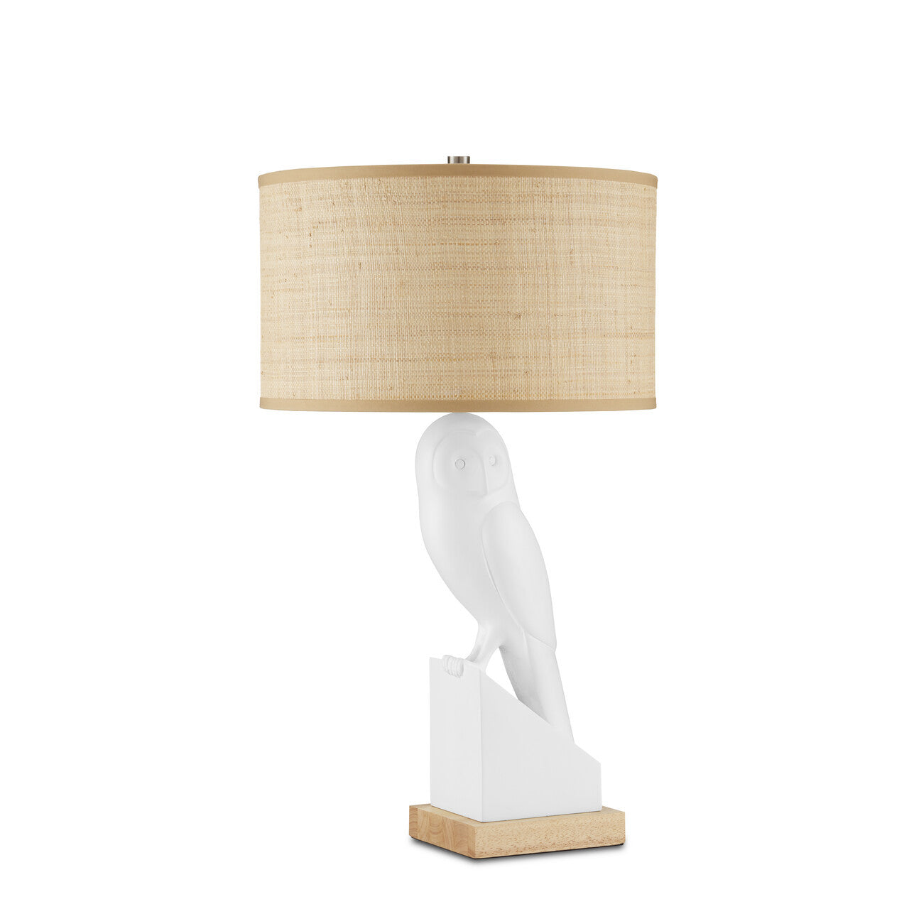 Currey & Co. Snowy Owl White Table Lamp 6000-0816