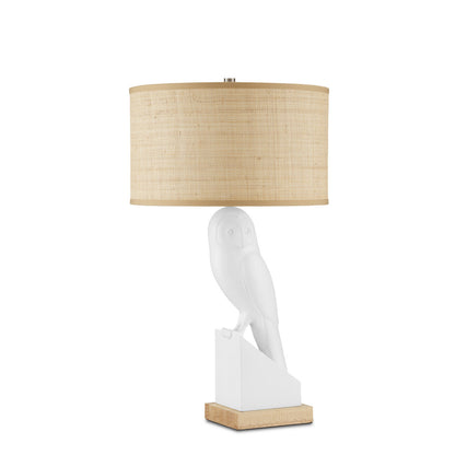 Currey & Co. Snowy Owl White Table Lamp 6000-0816