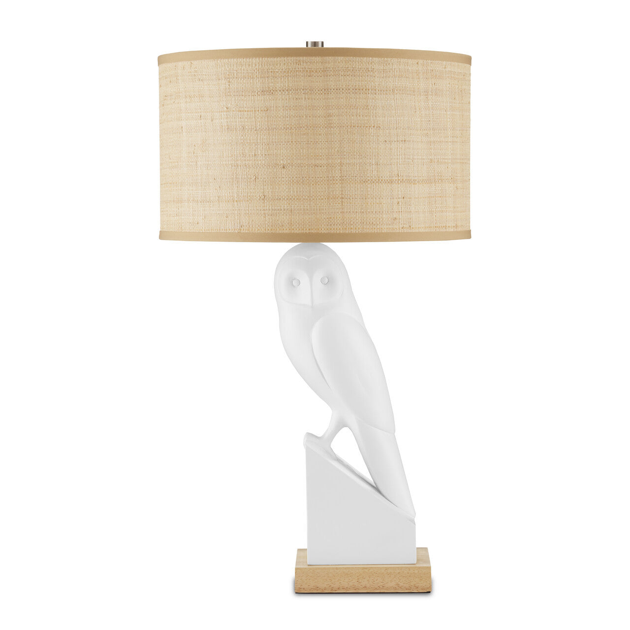 Currey & Co. Snowy Owl White Table Lamp 6000-0816