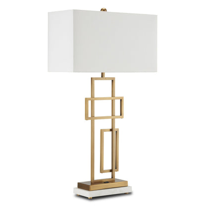 Currey & Co. Parallelogram Brass Table Lamp 6000-0834