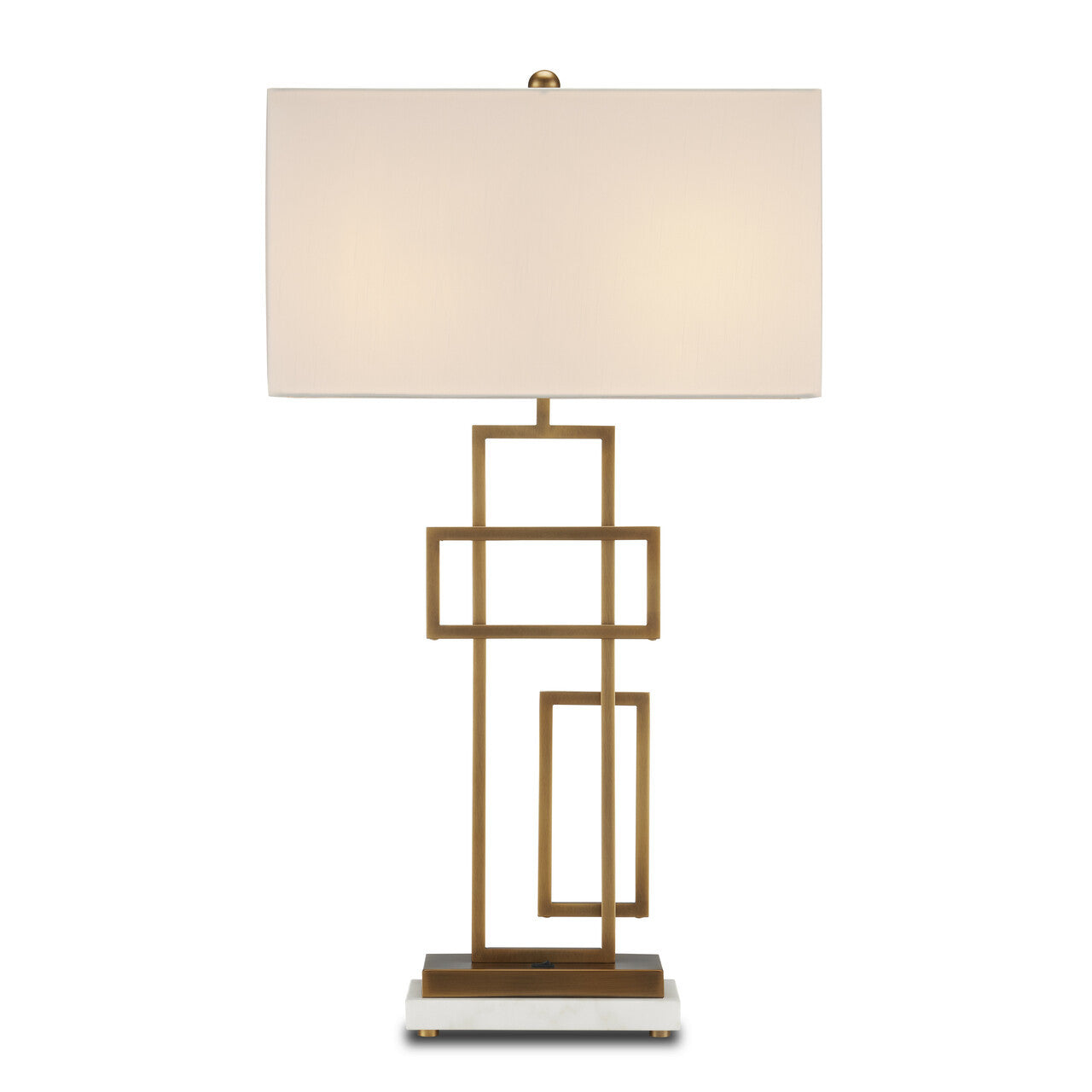 Currey & Co. Parallelogram Brass Table Lamp 6000-0834