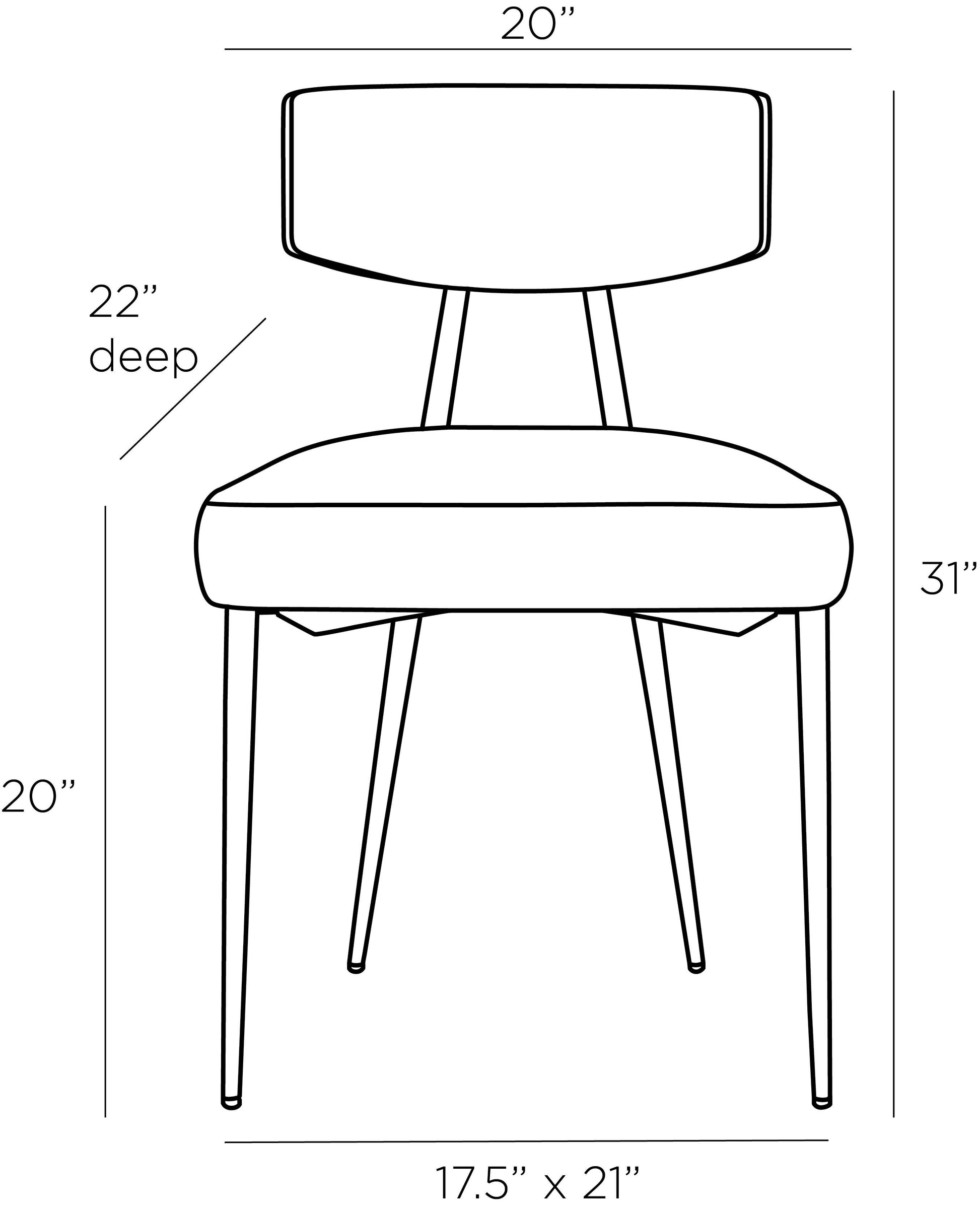 Arteriors Home Reynard Dining Chair in Grey Iron 6029