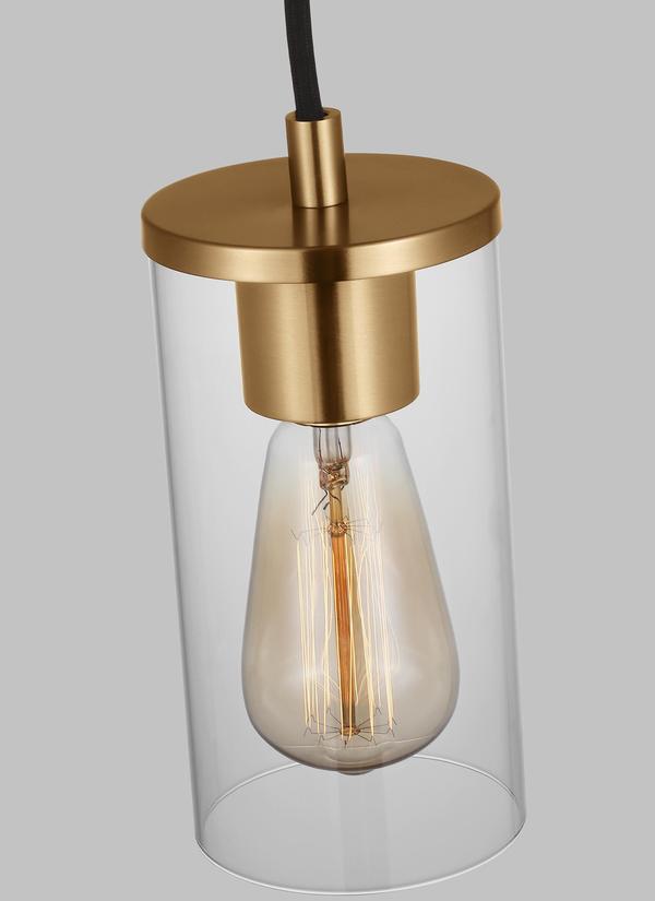 Visual Comfort Studio Sean Lavin Zire One Light Mini-Pendant in Satin Brass 6190301-848