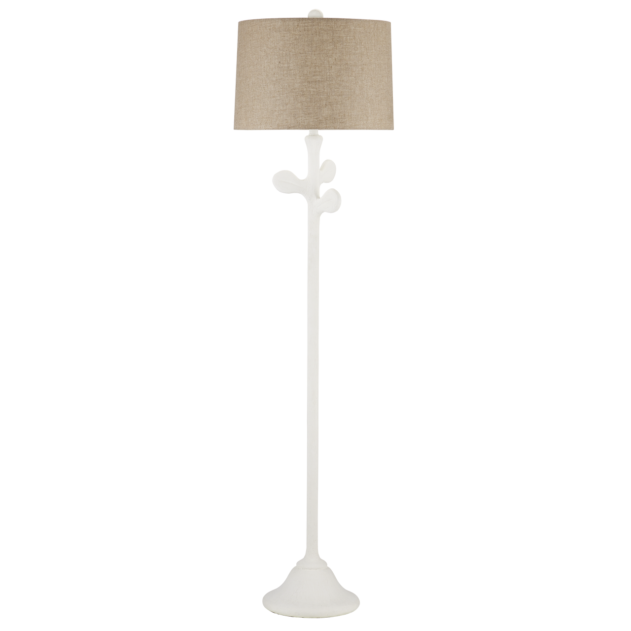 Currey & Co. Charny White Floor Lamp 8000-0133