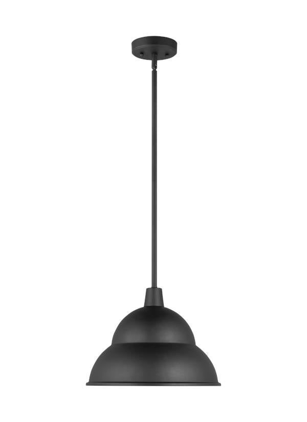 Visual Comfort Studio Sean Lavin Barn Light One Light Outdoor Pendant in Black 6236701-12