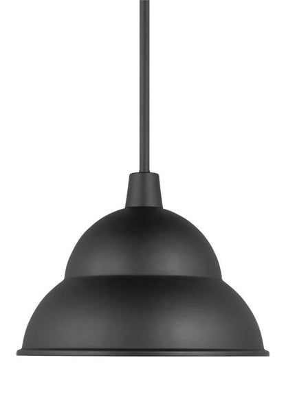 Visual Comfort Studio Sean Lavin Barn Light One Light Outdoor Pendant in Black 6236701-12