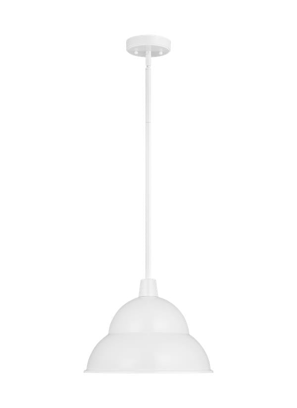 Visual Comfort Studio Sean Lavin Barn Light One Light Outdoor Pendant in White 6236701-15