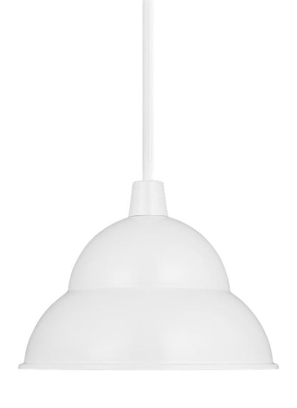 Visual Comfort Studio Sean Lavin Barn Light One Light Outdoor Pendant in White 6236701-15