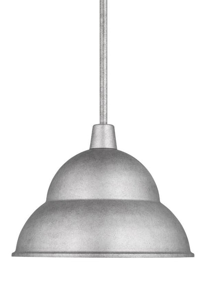 Visual Comfort Studio Sean Lavin Barn Light One Light Outdoor Pendant in Weathered Pewter 6236701-57