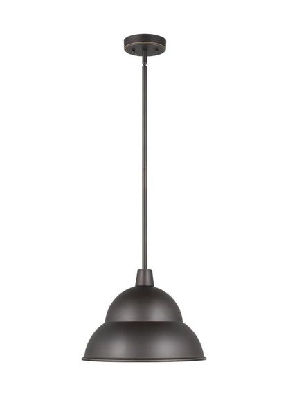 Visual Comfort Studio Sean Lavin Barn Light One Light Outdoor Pendant in Antique Bronze 6236701-71