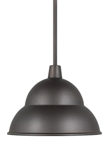 Visual Comfort Studio Sean Lavin Barn Light One Light Outdoor Pendant in Antique Bronze 6236701-71