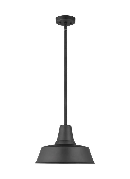 Visual Comfort Studio Sean Lavin Barn Light One Light Outdoor Pendant in Black 6237401-12