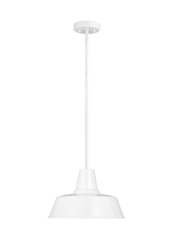 Visual Comfort Studio Sean Lavin Barn Light One Light Outdoor Pendant in White 6237401-15