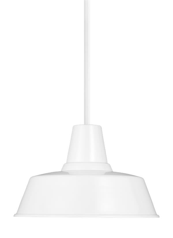 Visual Comfort Studio Sean Lavin Barn Light One Light Outdoor Pendant in White 6237401-15