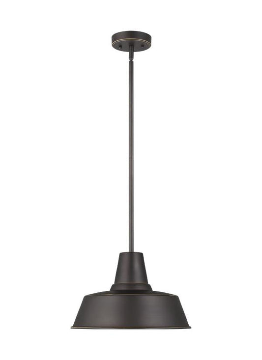 Visual Comfort Studio Sean Lavin Barn Light One Light Outdoor Pendant in Antique Bronze 6237401-71